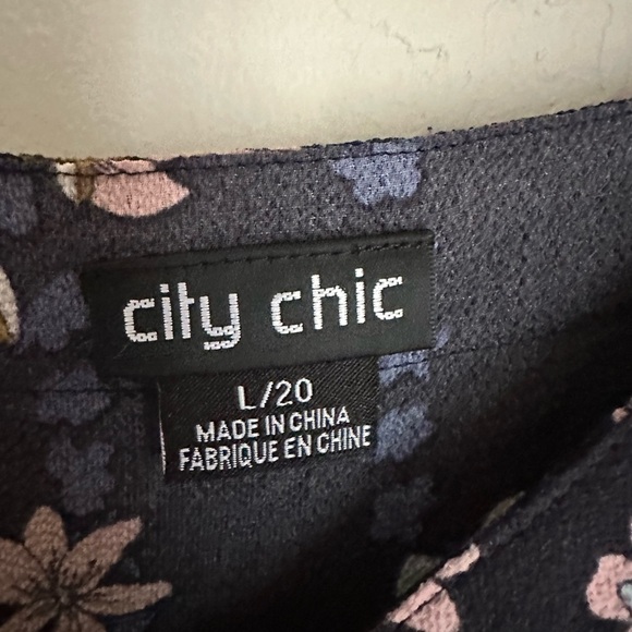 City Chic Womens Sleeve Less Floral Print Maxi Dress Size L/20 - Picture 5 of 11